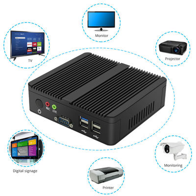 ফ্যানলেস লিনাক্স Pfsense ইন্ডাস্ট্রিয়াল মিনি ওয়ার্কস্টেশন কম্পিউটার PC N2930 300Mbps VGA RS232