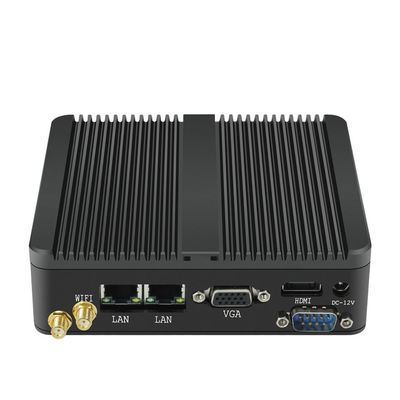 ফ্যানলেস লিনাক্স Pfsense ইন্ডাস্ট্রিয়াল মিনি ওয়ার্কস্টেশন কম্পিউটার PC N2930 300Mbps VGA RS232