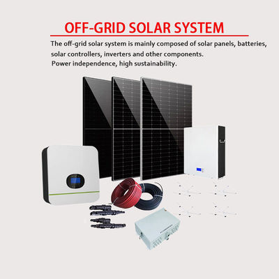 10kw হাইব্রিড অন গ্রিড হোম পটোভোলটাইক সোলার পিভি ইনভার্টার সিস্টেম লিথিয়াম-আয়ন ব্যাটারি