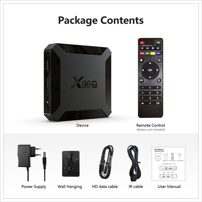 X96Q স্মার্ট অলউইনার OTT Android TV বক্স H313 Quad Core 2GB 16GB ভয়েস কন্ট্রোল