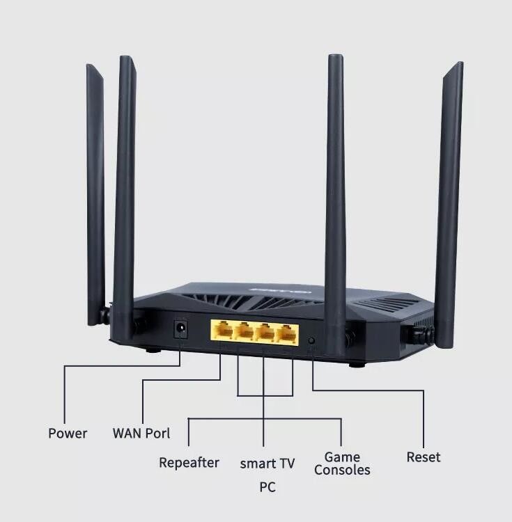 ফাইবার অপটিক মডেম রাউটার হাই স্পিড AX1800 Wifi 6 রাউটার 2.4G এবং 5.0 GHz ডুয়াল-ফ্রিকোয়েন্সি হোম ওয়াল-পেনিট্রেটিং কিং রাউটার